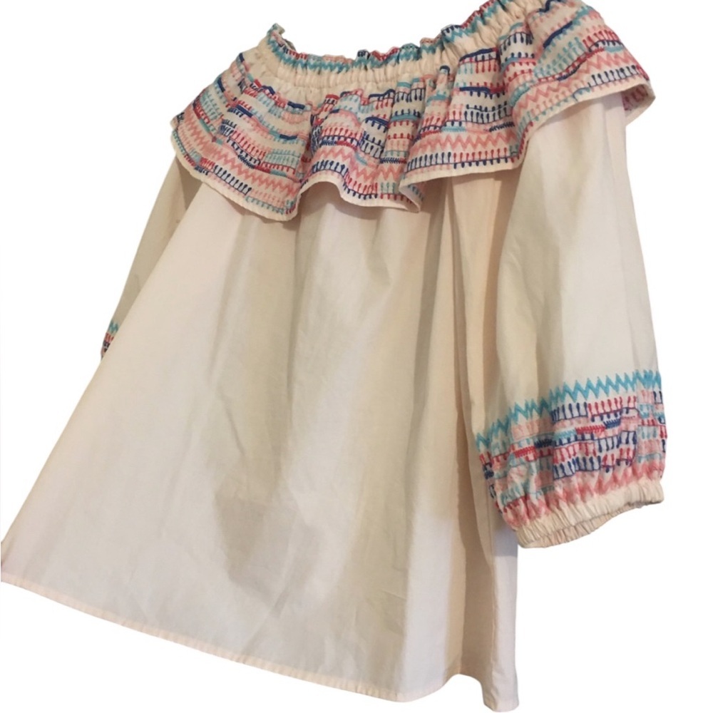 Parker size medium Jenay off the shoulder blouse in excellent like-new condition - Picture 6 of 6